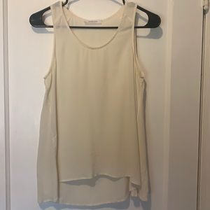 Everlane, white/cream colored, silk tank, size small
